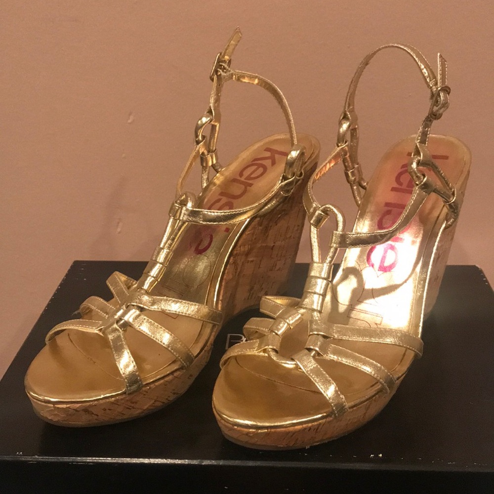 Gold Kensie Girl Wedges
